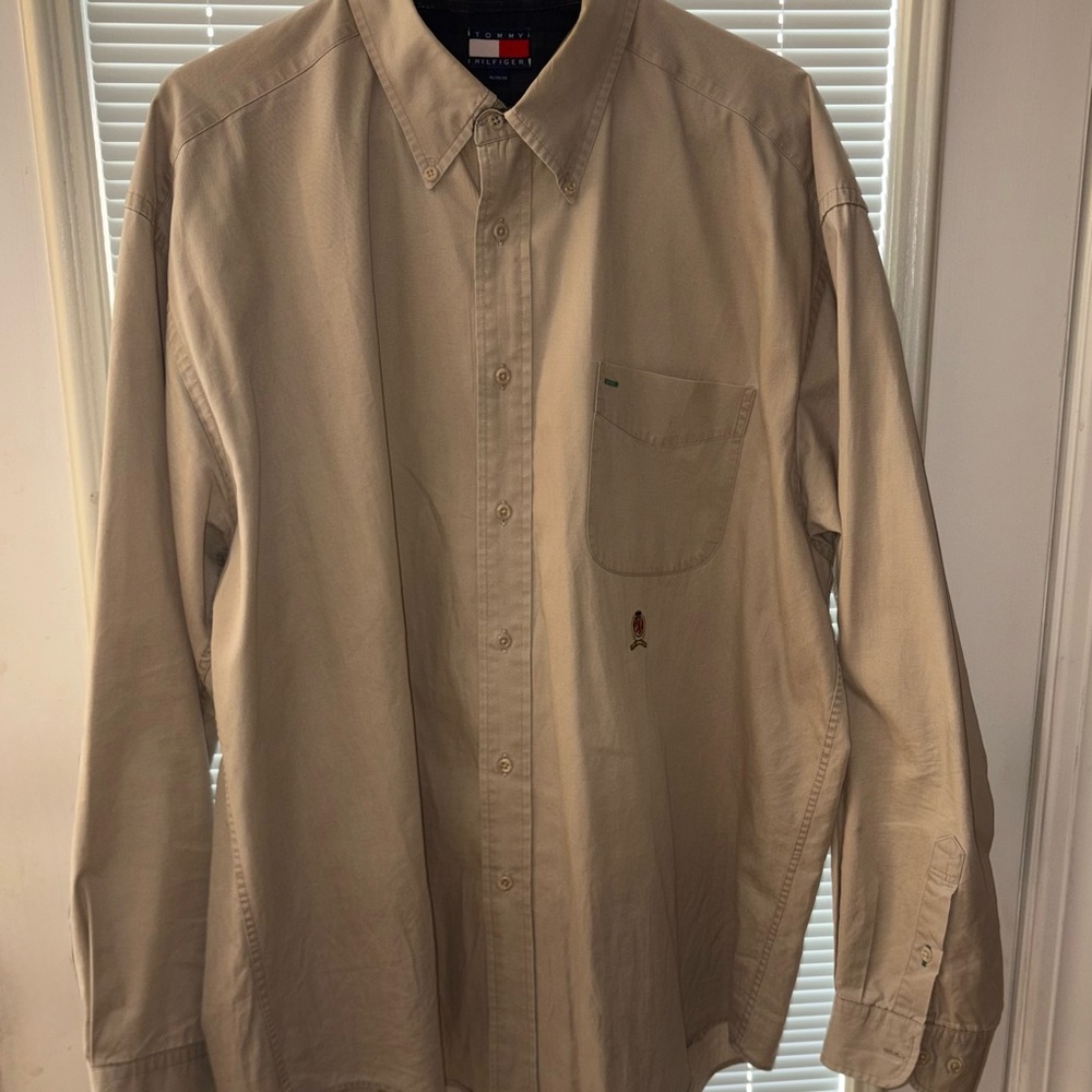 Tommy Hilfiger Men's Beige Casual Shirt